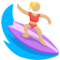 Person Surfing - Medium Light emoji on Messenger